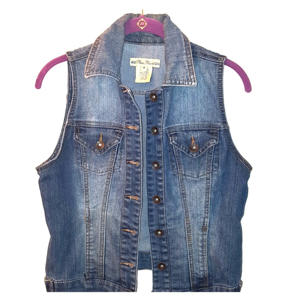 Distressed Denim Vest